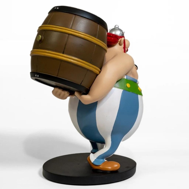 ASTERIX & OBLEIX - Obélix charge un tonneau - Statuette 25cm 