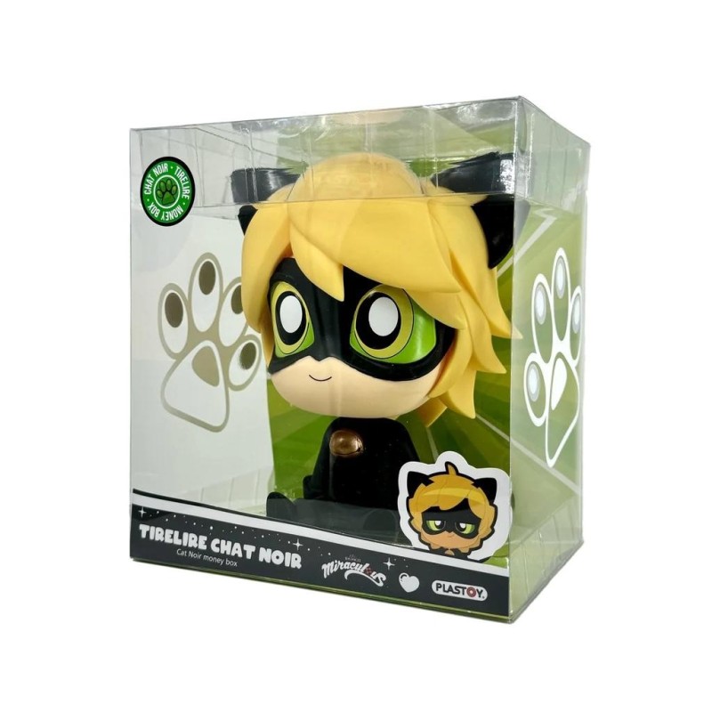 MIRACULOUS LADY BUG - Chat Noir - Tirelire PVC 18cm 