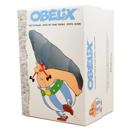 ASTERIX & OBELIX - Obélix portant une pile de BD - Statuette 30cm 