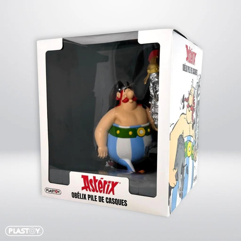 ASTERIX & OBELIX - Obélix pile de casques - figurine 30cm 