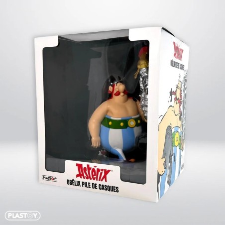 ASTERIX & OBELIX - Obélix pile de casques - figurine 30cm 