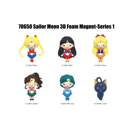SAILOR MOON - Serie 1 - 3D Foam Magnets in blind bags (Display 12 Pcs) 
