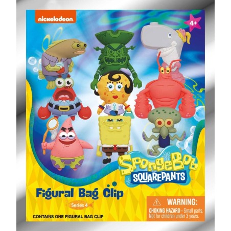 BOB L'EPONGE - Series 4 - 3D Foam Bag Clip (Display 24 Pcs) 