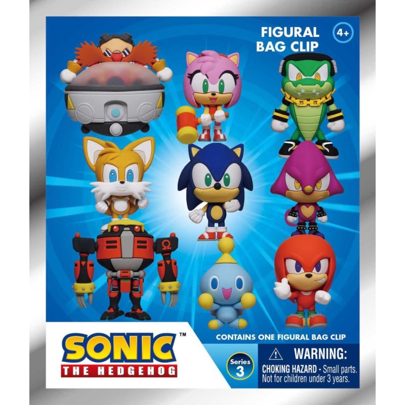 SONIC - Series 3 - 3D Foam Bag Clip (Display 24 Pcs) 
