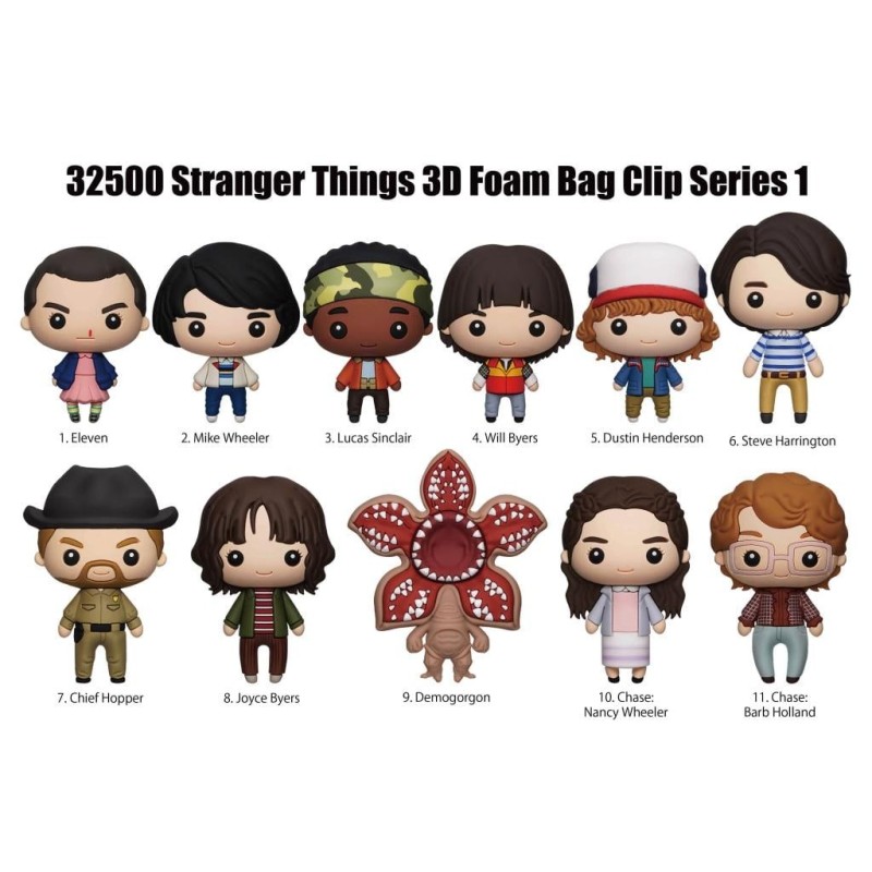 STRANGER THINGS - Series 1 - 3D Foam Bag Clip (Display 24 Pcs) 