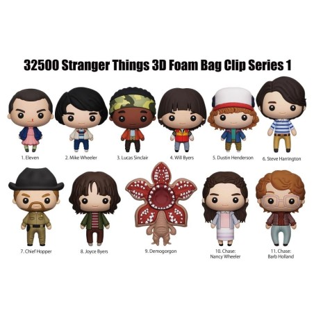 STRANGER THINGS - Series 1 - 3D Foam Bag Clip (Display 24 Pcs) 