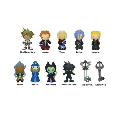 DISNEY KINGDOM HEARTS - Series 2 - 3D Foam Bag Clip (Display 24 Pcs) 
