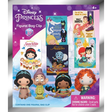 DISNEY PRINCESS - Series 37 - 3D Foam Bag Clip (Display 24 Pcs) 