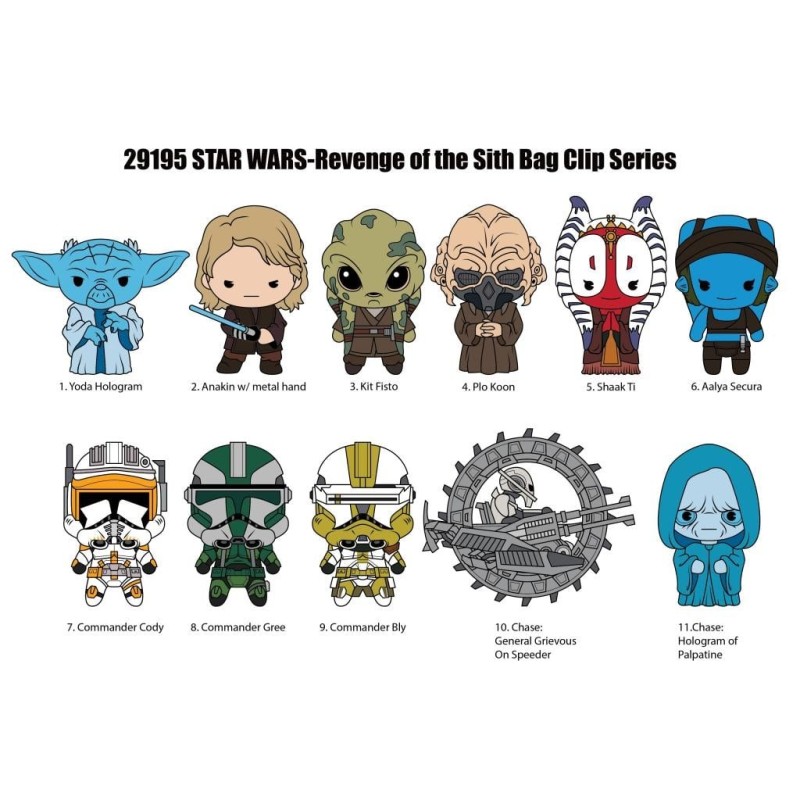 STAR WARS 3 - Series 1 - 3D Foam Bag Clip (Display 24 Pcs) 