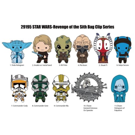 STAR WARS 3 - Series 1 - 3D Foam Bag Clip (Display 24 Pcs) 