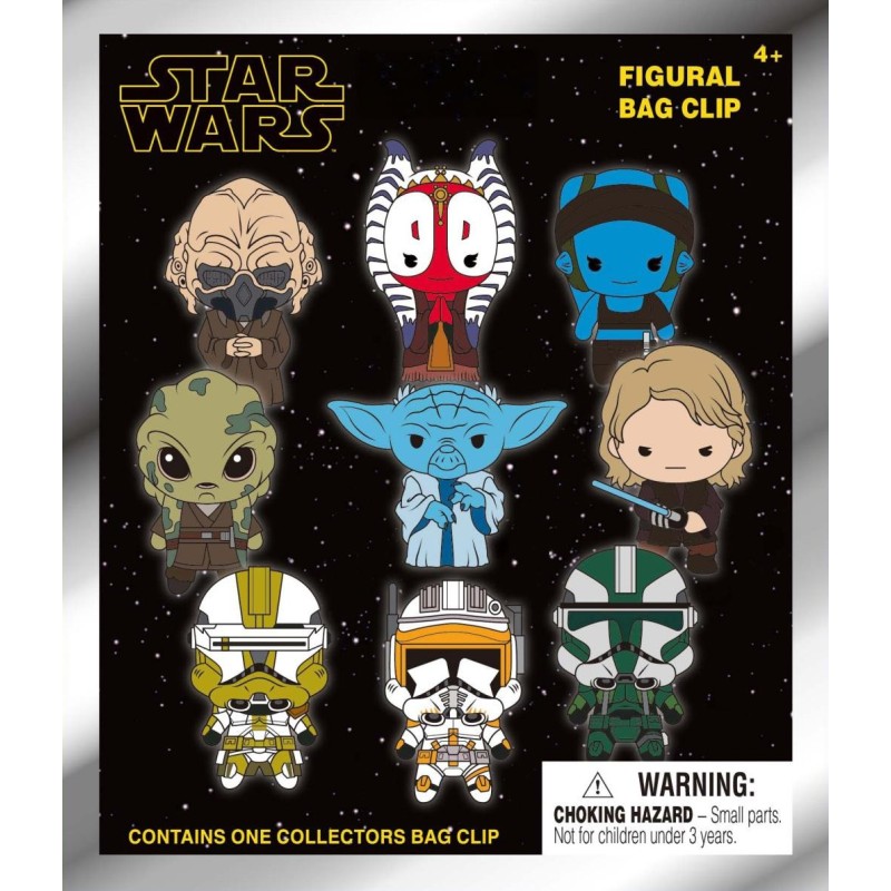 STAR WARS 3 - Series 1 - 3D Foam Bag Clip (Display 24 Pcs) 