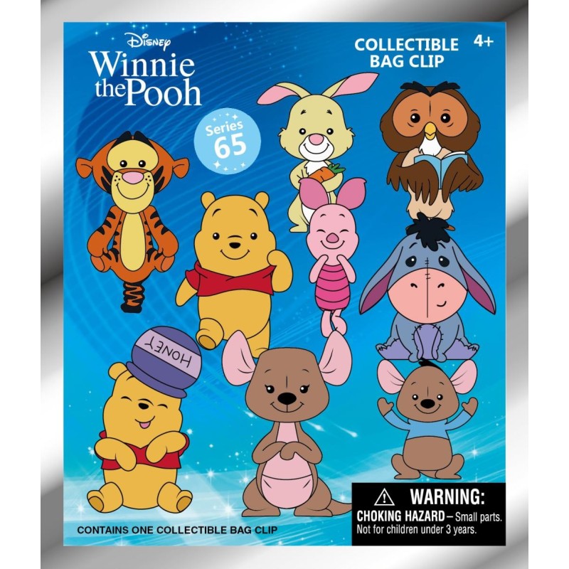WINNIE L'OURSON - Series 2 - 3D Foam Bag Clip (Display 24 Pcs) 