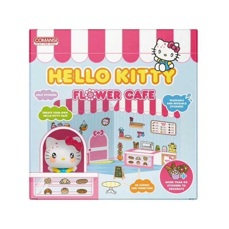 HELLO KITTY - Hello Kitty 6cm Sticker House Flower Café 