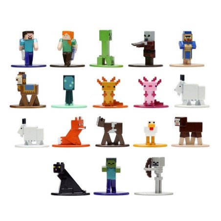 MINECRAFT - Multi Pack de Nano Figurines 4cm - 18pc - Wave 8 