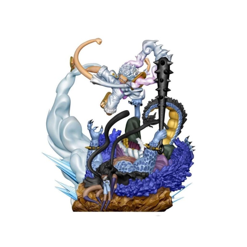 ONE PIECE - Logbox Re Birth Gear 5 - Set 4 Statuettes Petitrama 9cm 