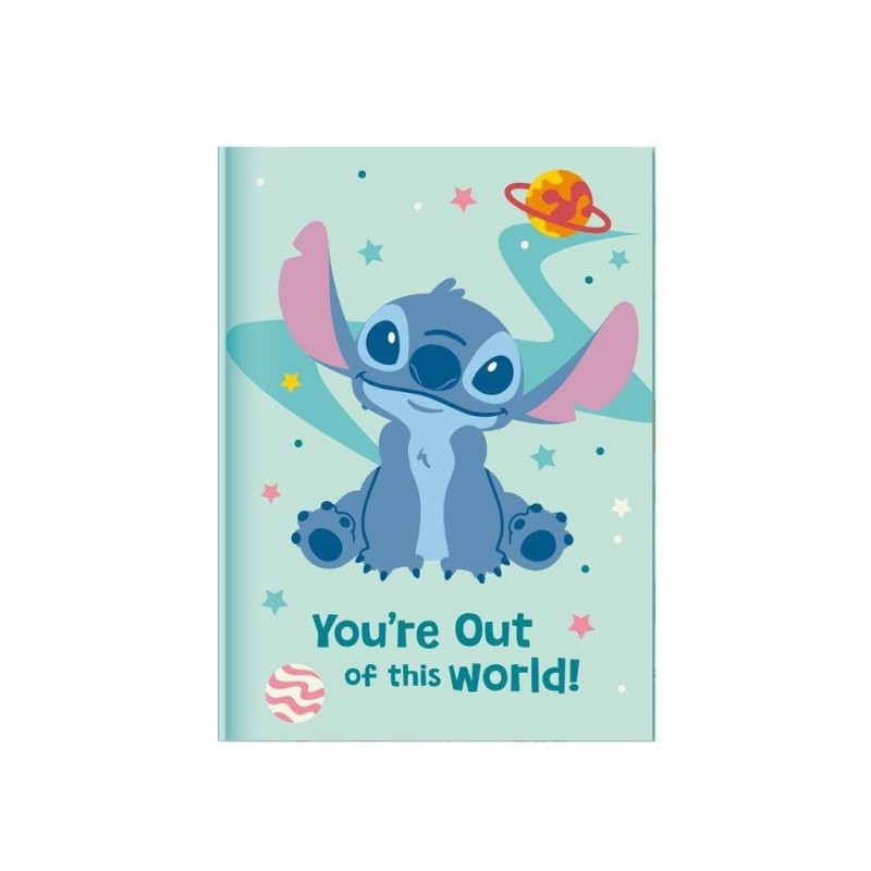 STITCH - Gift Set Journal Intime avec cadenas +Stylo-bille Pompom 