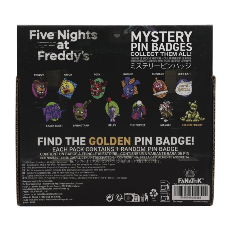FIVE NIGHTS AT FREDDY'S - Mystery Box de 12 Pin's 