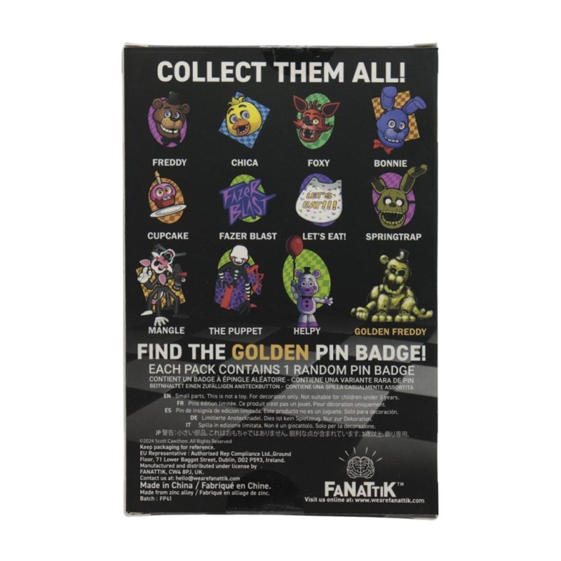 FIVE NIGHTS AT FREDDY'S - Mystery Box de 12 Pin's 