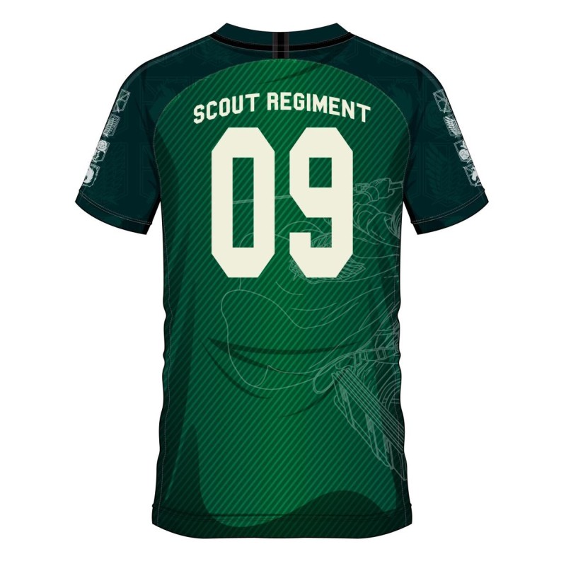 L'ATTAQUE DES TITANS - Scout Regiment 09 - Maillot de Foot Homme (L) 