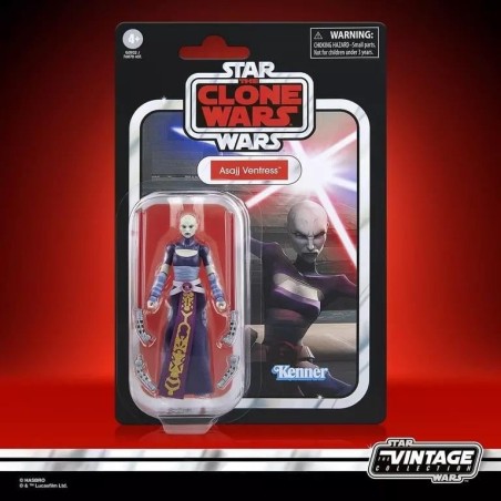 THE CLONE WARS - Asajj Ventress - Figurine Vintage Collection 10cm 