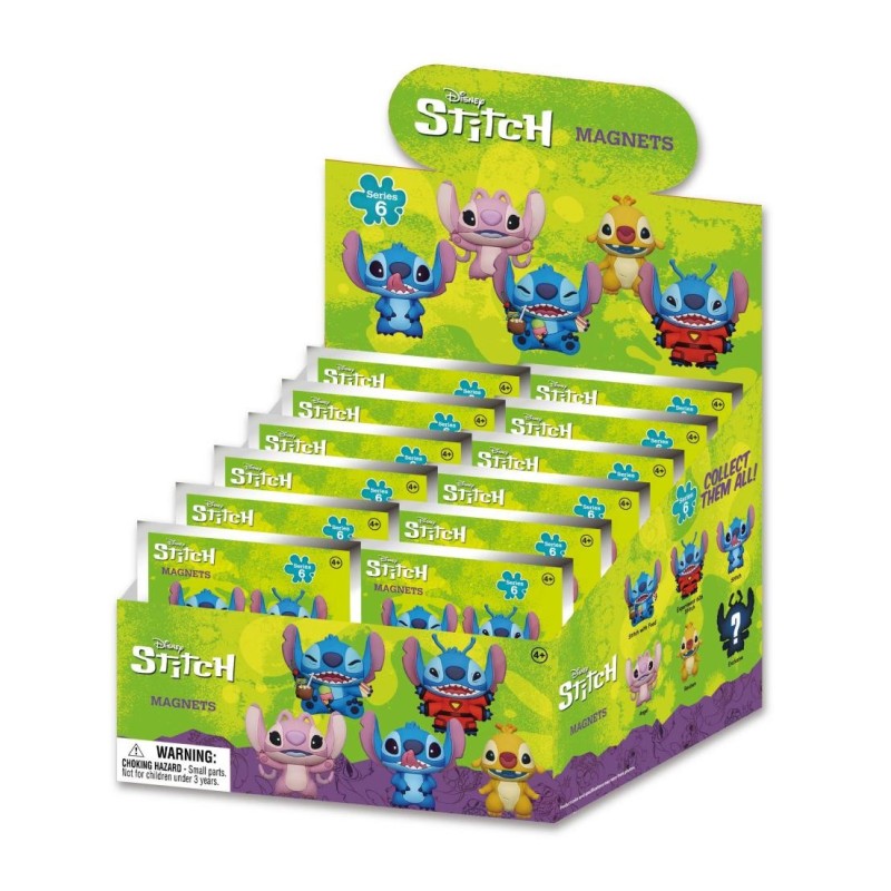 STITCH - Serie 6 - 3D Foam Magnets in blind bags (Display 12 Pcs) 