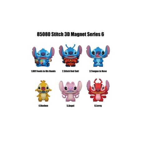 STITCH - Serie 6 - 3D Foam Magnets in blind bags (Display 12 Pcs) 