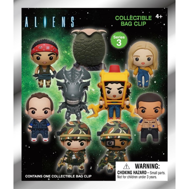 ALIENS - Series 3 - 3D Foam Bag Clip (Display 24 Pcs) 