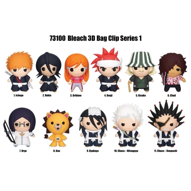 BLEACH - Series 1 - 3D Foam Bag Clip (Display 24 Pcs) 