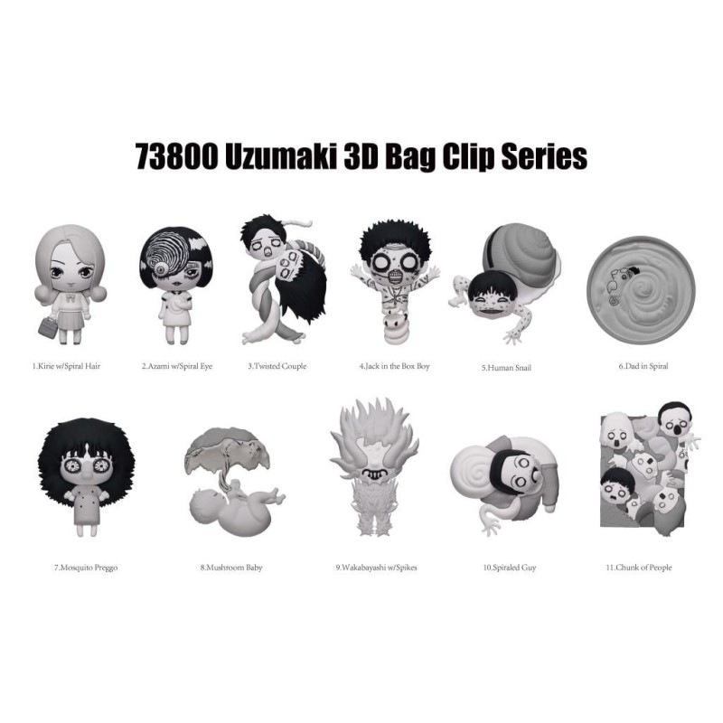 UZUMAKI - Series 1 - 3D Foam Bag Clip (Display 24 Pcs) 