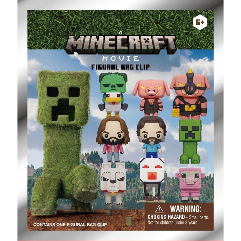 MINECRAFT FILM - Series 1 - 3D Foam Bag Clip (Display 24 Pcs) 
