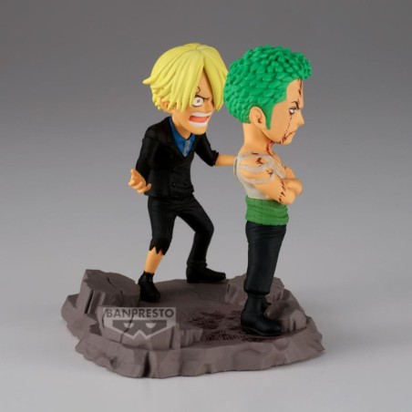 ONE PIECE - Roronoa Zoro & Sanji - Figurine WCF Log Stories 8cm 