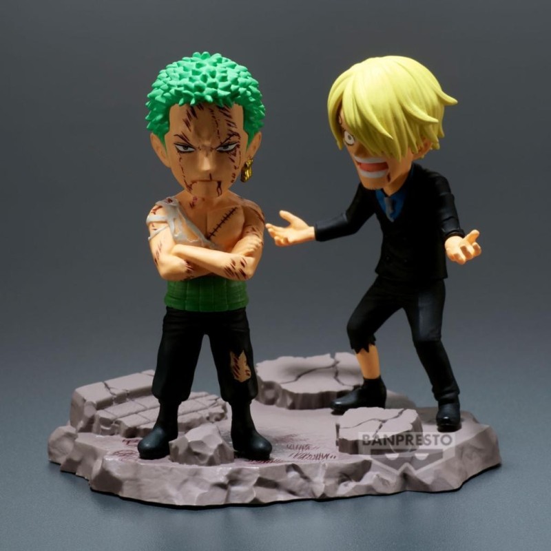 ONE PIECE - Roronoa Zoro & Sanji - Figurine WCF Log Stories 8cm 