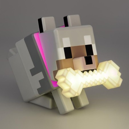 MINECRAFT - Loup - Lampe GloBuddies 14cm 