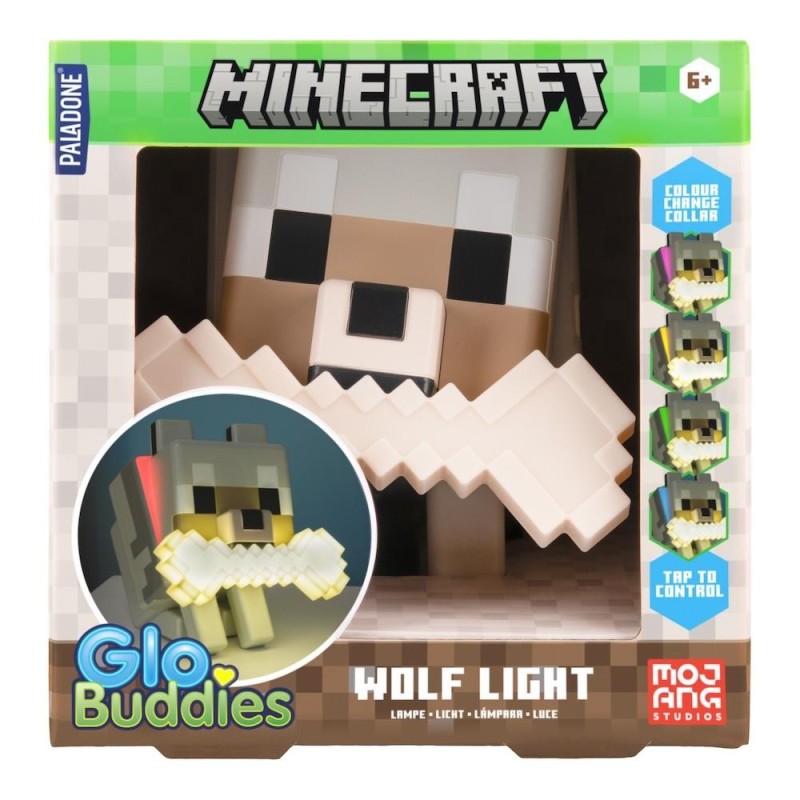 MINECRAFT - Wolf - GloBuddies Light 5,6inch 