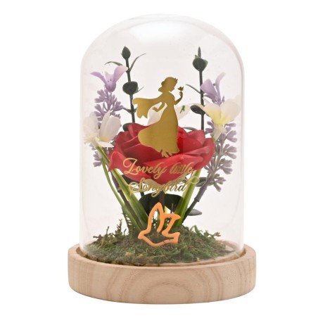 DISNEY PRINCESSES - Blanche-Neige - Cloche Florale avec Lumière Néon 