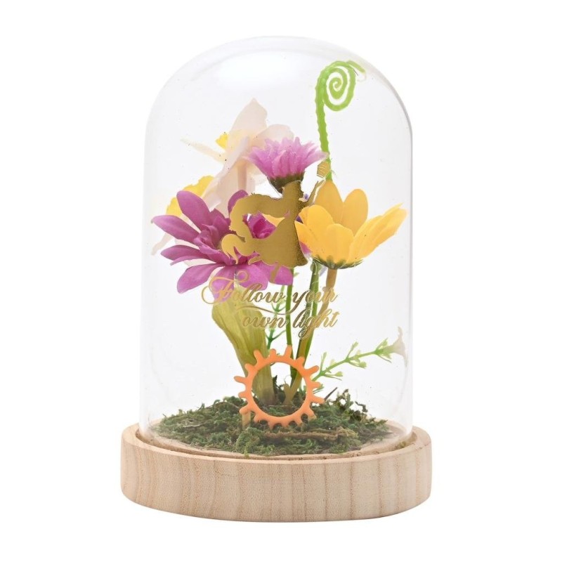 DISNEY PRINCESSES - Raiponce - Cloche Florale avec Lumière Néon 