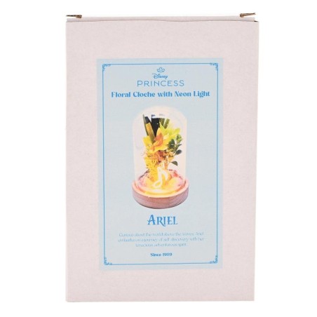 DISNEY PRINCESSES - Ariel - Cloche Florale avec Lumière Néon 