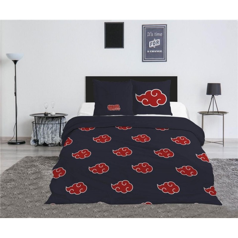 NARUTO SHIPPUDEN - Parure de lit 240x220cm + 2x65x65cm - Akatsuki 