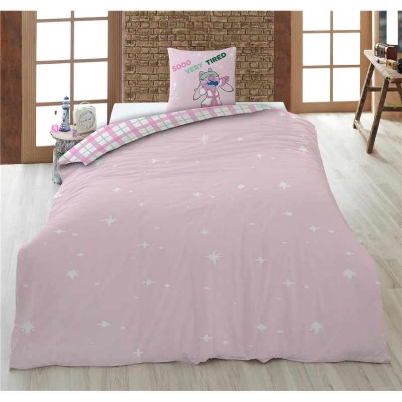 LILO & STITCH - Sooo Very Tired - Parure de lit 140x200cm + 65x65cm 