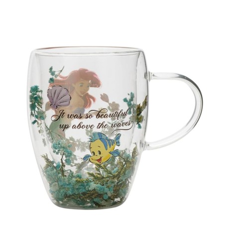 DISNEY PRINCESSES - Ariel - Verre avec Fleurs Sechées 300ml 