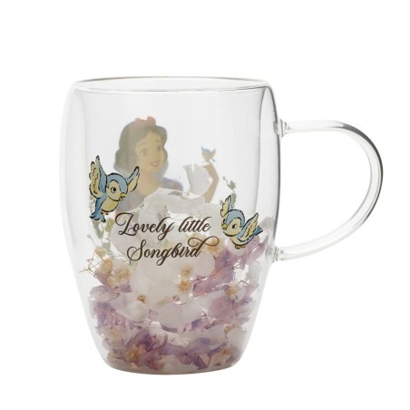 DISNEY PRINCESSES - Blanche-Neige - Verre avec Fleurs Sechées 300ml 