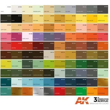 BRIEFCASE 100 COLORS ACYLICS 3 GEN