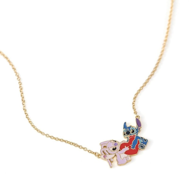 STITCH & ANGEL - Love - Collier avec Pendentif 18mm 