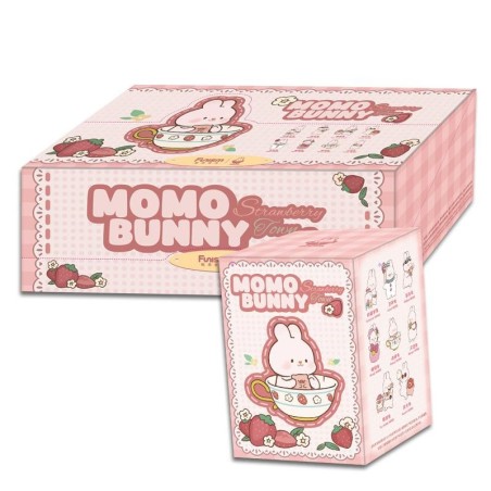 MOMO BUNNY - Strawberry Town - Blind Box Set 8 Figurine 10cm 
