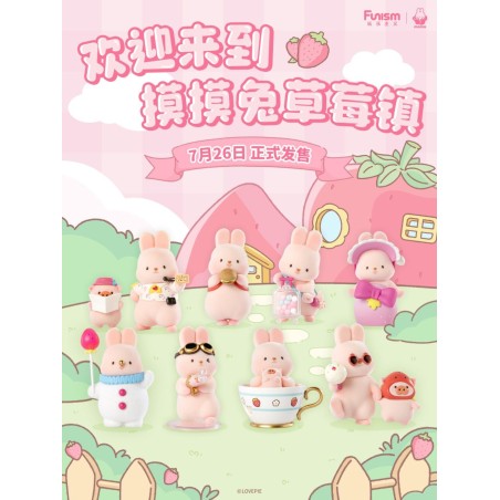 MOMO BUNNY - Strawberry Town - Blind Box Set 8 Figurine 10cm 