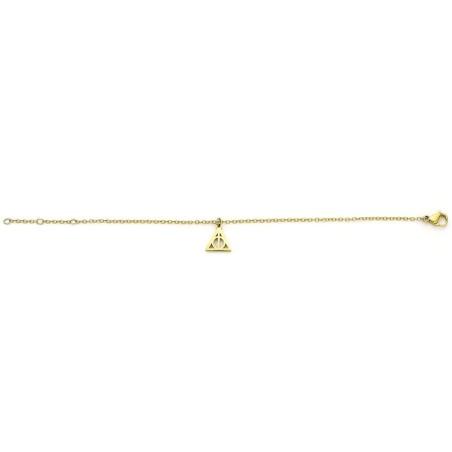 HARRY POTTER - Reliques de la Mort - Bracelet en Acier Inoxydable Doré 