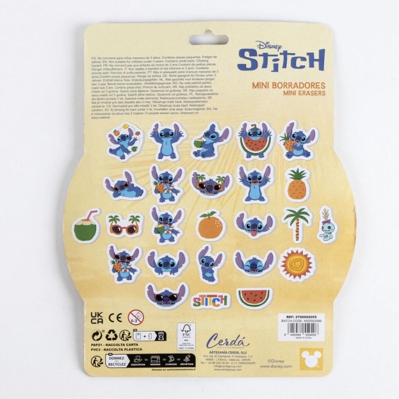 STITCH - Summer - Pack de 25 Gommes 