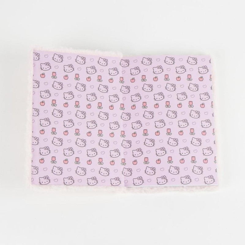 HELLO KITTY - Glitter - Notebook Premium Fourrure - Format A5 
