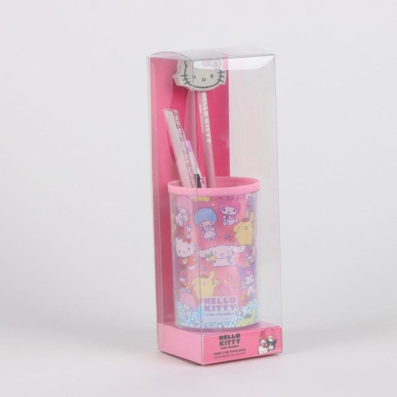 HELLO KITTY & Friends - Stationery Set - Pencil Pot + 3pc. 
