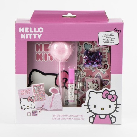 HELLO KITTY - Set de Papeterie - Journal + accessoires 6pc. 